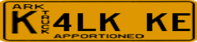 Truck License Plate
